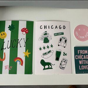 4 Pack NEW Alice & Wonder Chicago Stickers & Photos - St. Patrick's Day